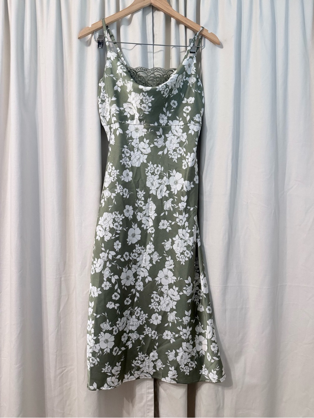 Inspired Hearts Olive & White Floral Slip Dress